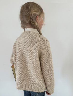 Le Knit - Siri Cardigan Junior - Papir