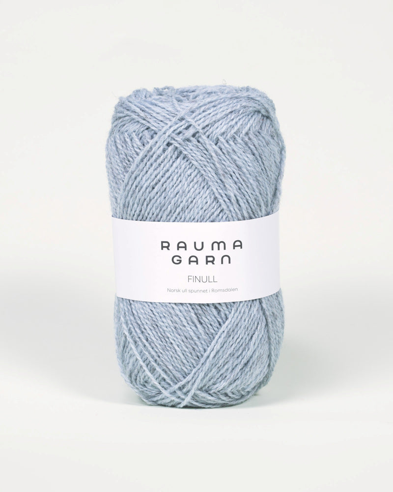 4139 Lys blå lysmelert -	Finull Pt2 - Rauma Garn - Garntopia