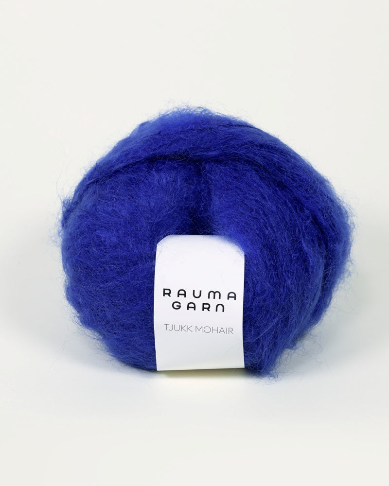Tjukk Mohair 091 Blå -	Tjukk Mohair - Rauma Garn - Garntopia