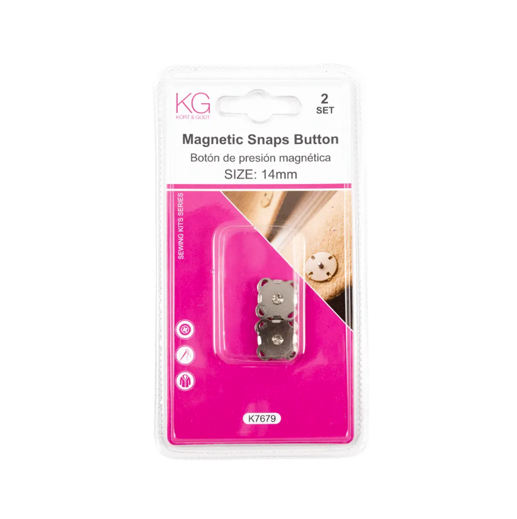 Magnetknapp Sølv 14mm K7679