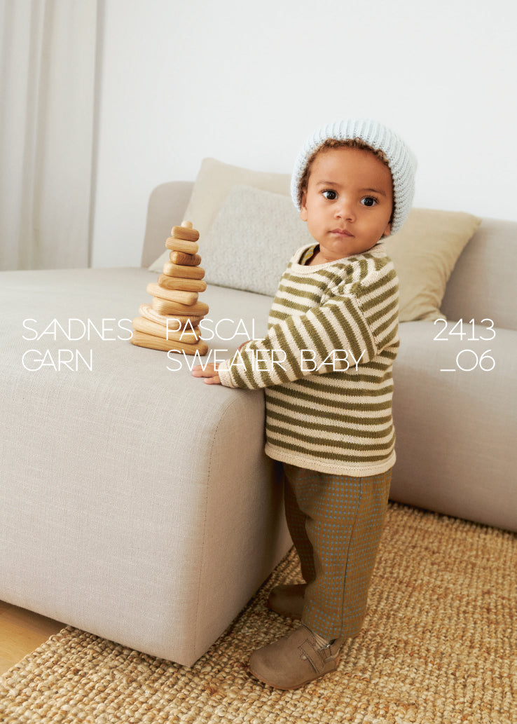 2413 - Myk start - Nr. 6  Pascal Sweater Baby - Sandnes garn - Garntopia