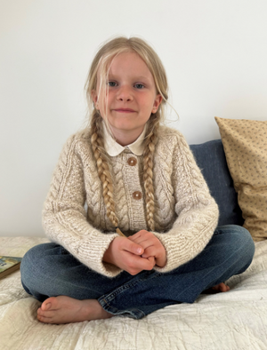 Le Knit - Siri Cardigan Junior - Papir