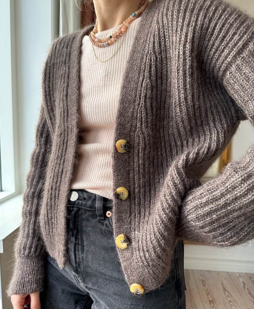 Agnete Cardigan - Papir - PetiteKnit - Garntopia