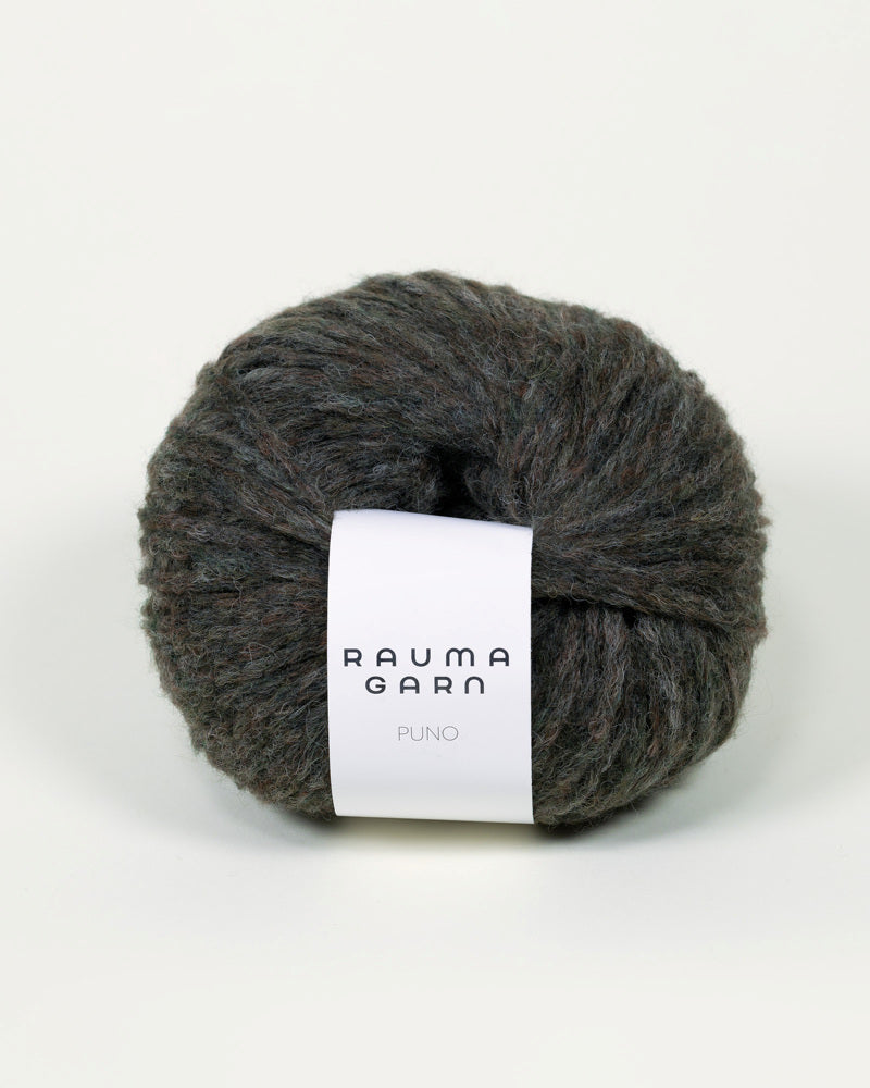 21745 MELANGE Mørk mosegrønn -	Puno - Rauma Garn - Garntopia