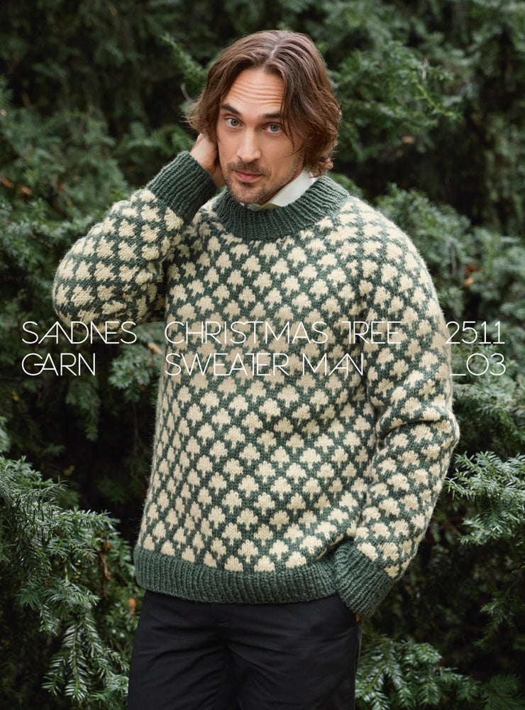 2511 - Christmas tree sweater - Nr. 3  Christmas Tree Sweater Man - Sandnes garn - Garntopia