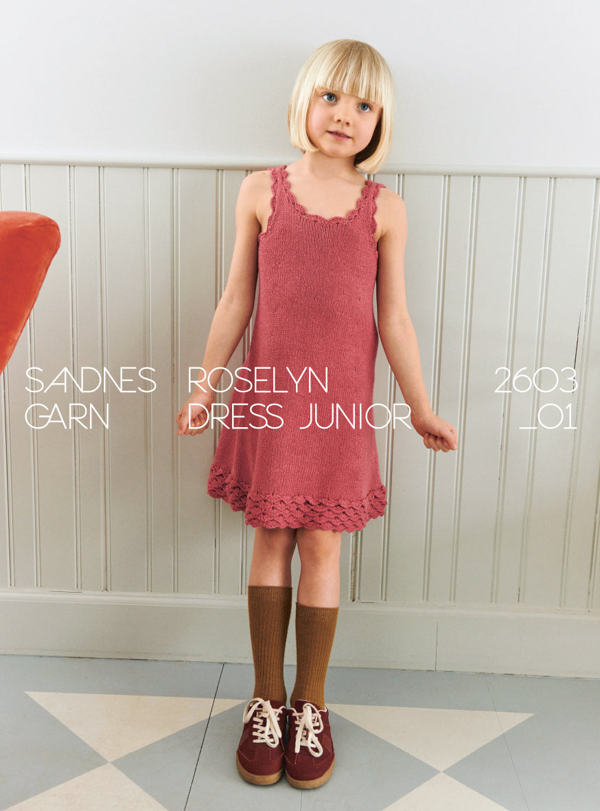 2603 - Sommerbarn og Baby - NR 1 ROSELYN DRESS JUNIOR - Sandnes garn - Garntopia
