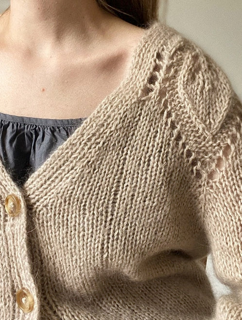 Le Knit - Chunky Dahlia v-neck Cardigan - Papir - Lene Holme Samsøe - Garntopia