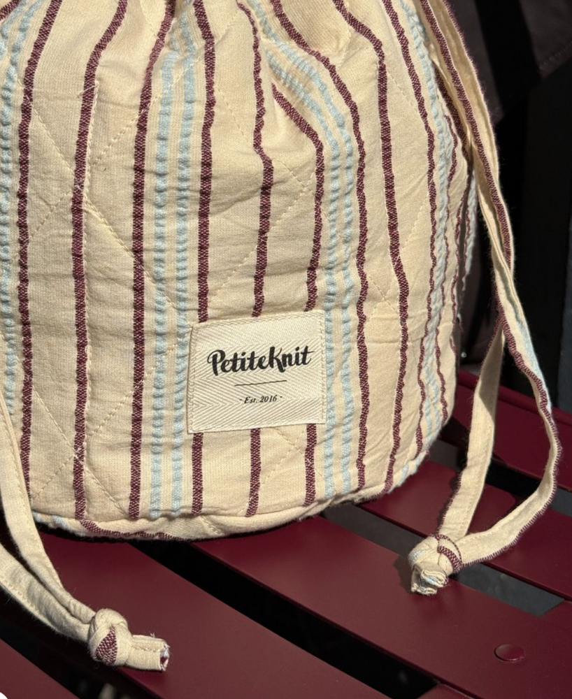 Knitter's Project Bag - Seersucker Twin Stripe - PetiteKnit - Garntopia