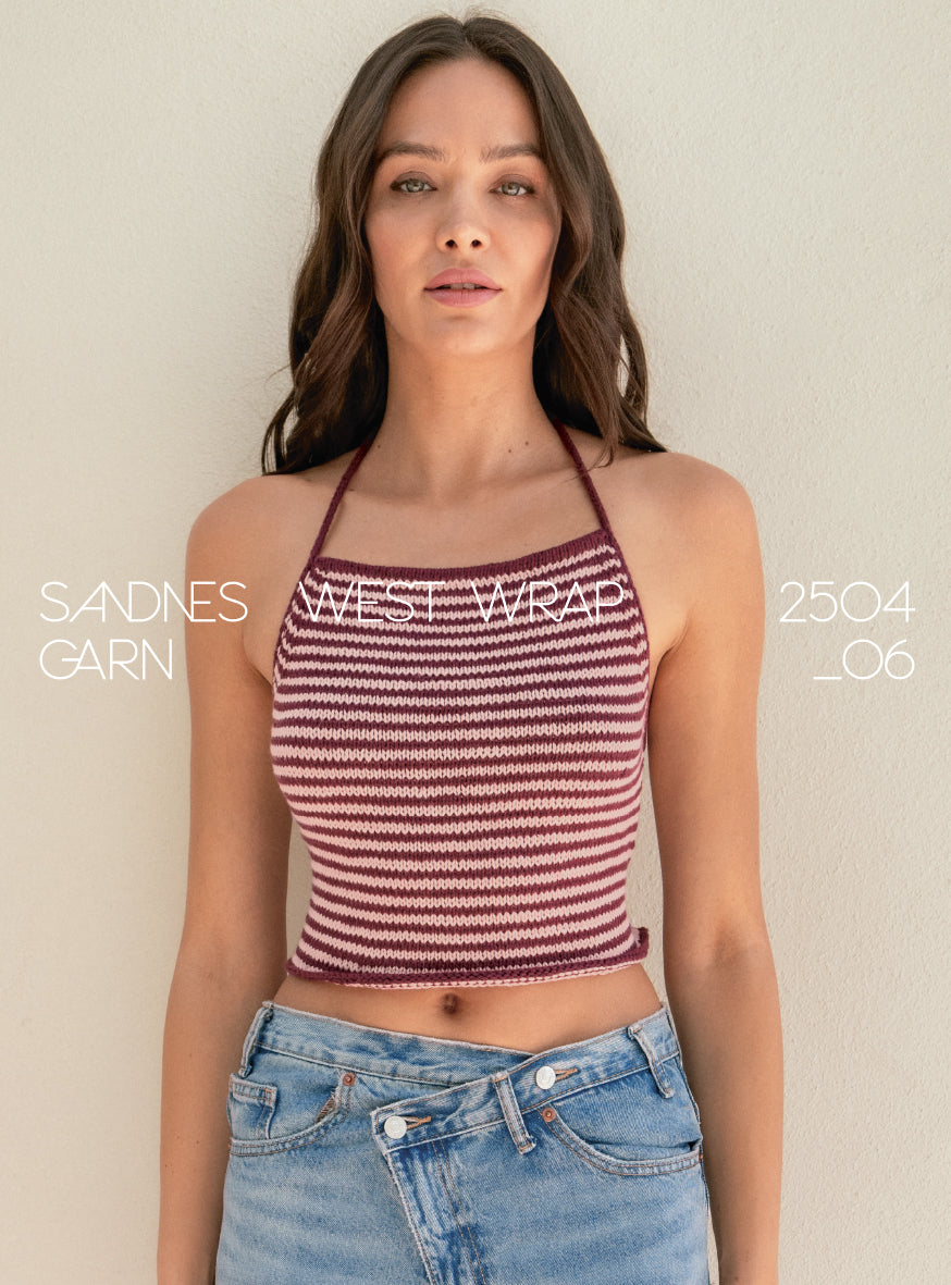 2504 - Sommerstrikk -  Nr. 6  West Wrap - Papir - Sandnes garn - Garntopia