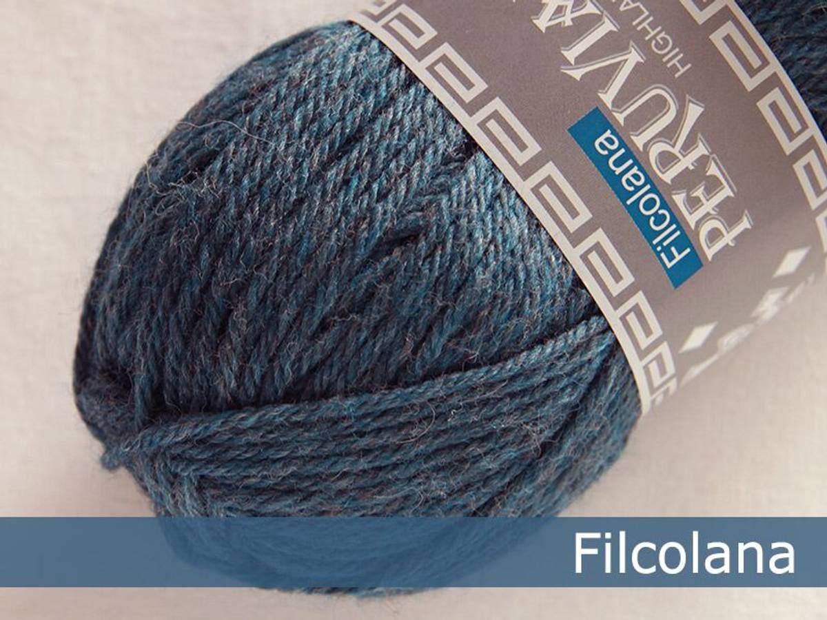 814 Storm Blue (melange) -	Peruvian - Filcolana - Garntopia