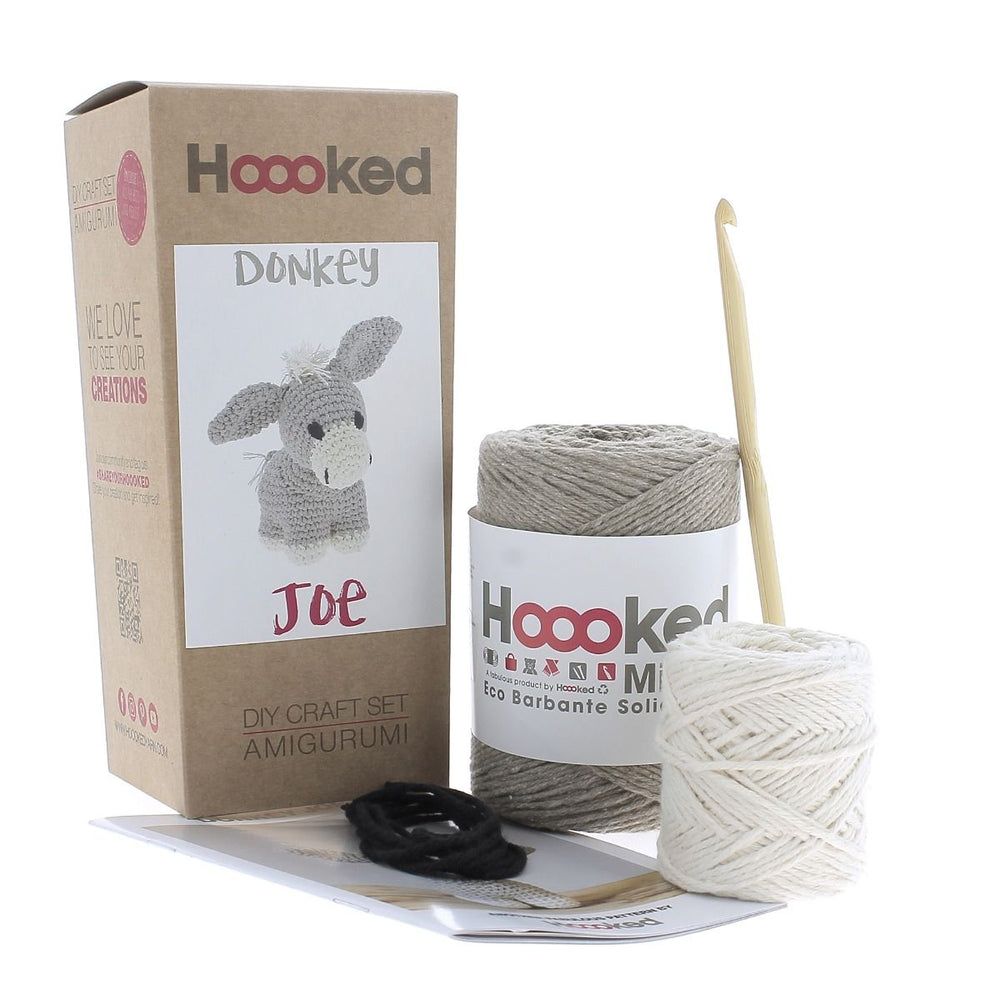 DIY Joe Donkey Eco Barbante Taupe Heklekit - Hoooked Yarn