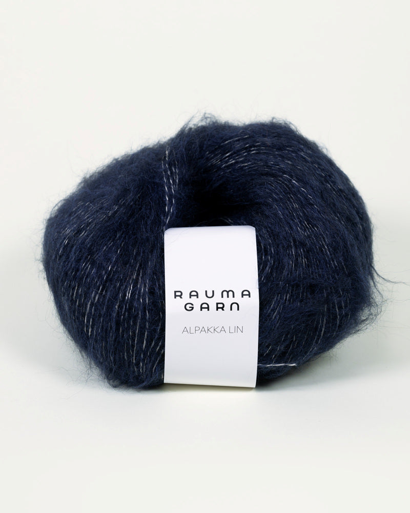 6557 - Mørk blå -	Alpakka Lin - Rauma Garn - Garntopia
