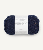 5585 Marineblå m/ Natur Tweed -	Peer Gynt