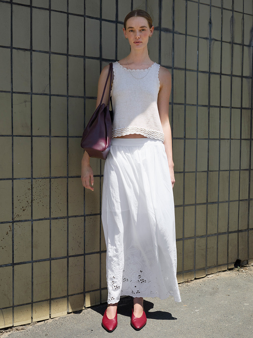 2604 - Sommerstrikk - NR 8 Roselyn Top - Sandnes garn - Garntopia