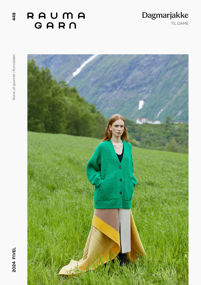 449 Dagmarjakke - papiroppskrift - Rauma Garn - Garntopia