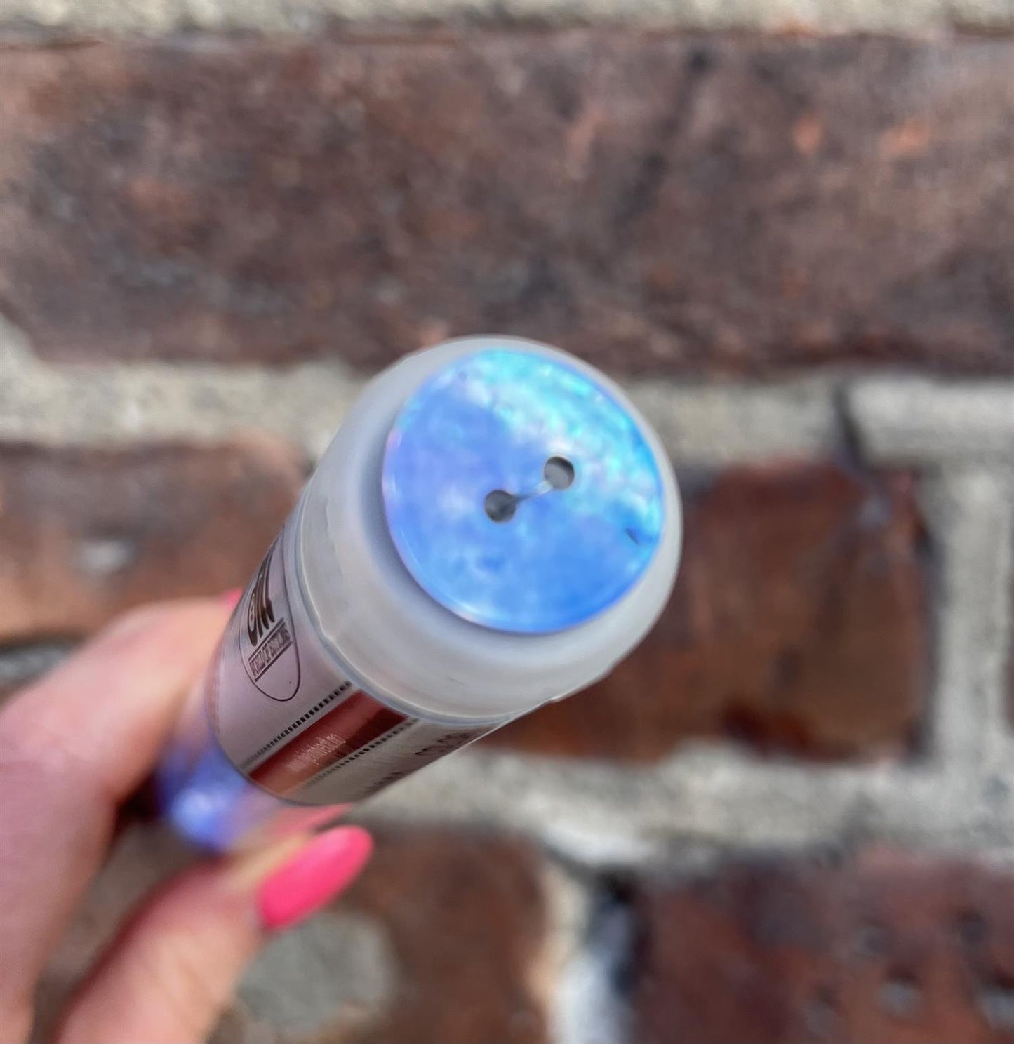 Perlemorknapp Koboltblå - 18 mm - Ukjent - Garntopia