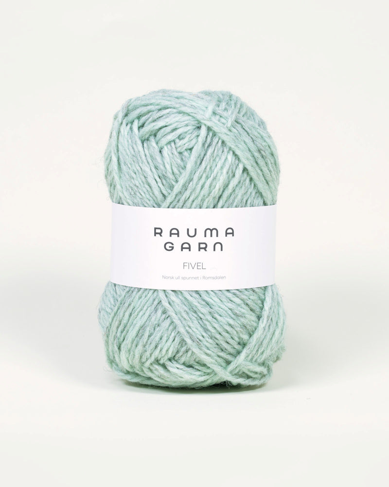 301 Mintgrønn melert -	Fivel - Rauma Garn - Garntopia