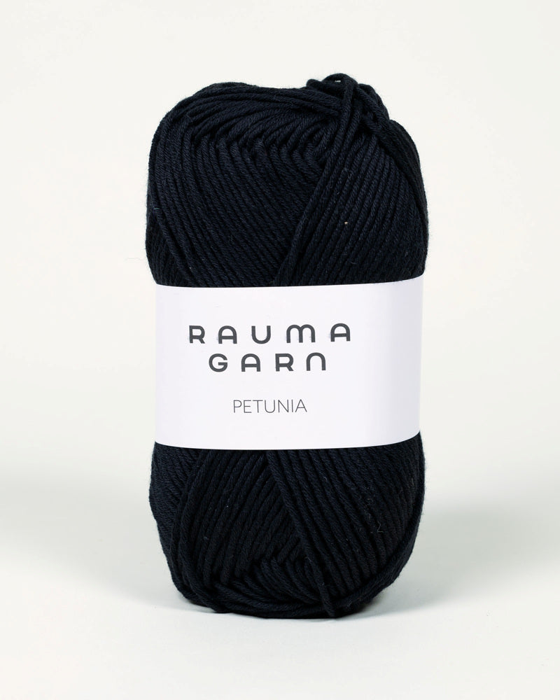 297 Svart -	Petunia - Rauma Garn - Garntopia