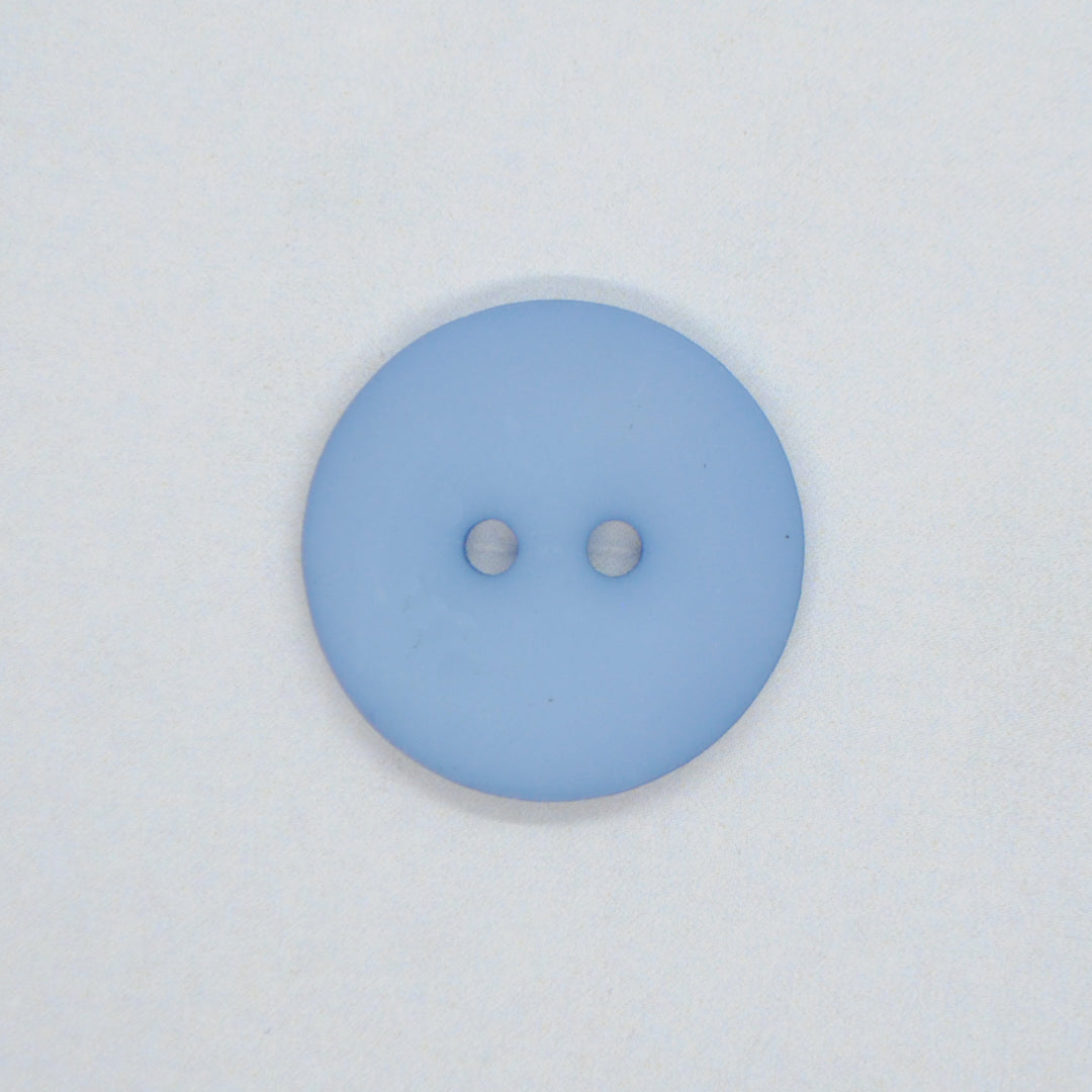 Plastknapp 2 hull - Blå - 18 mm - Villy Jensen - Garntopia