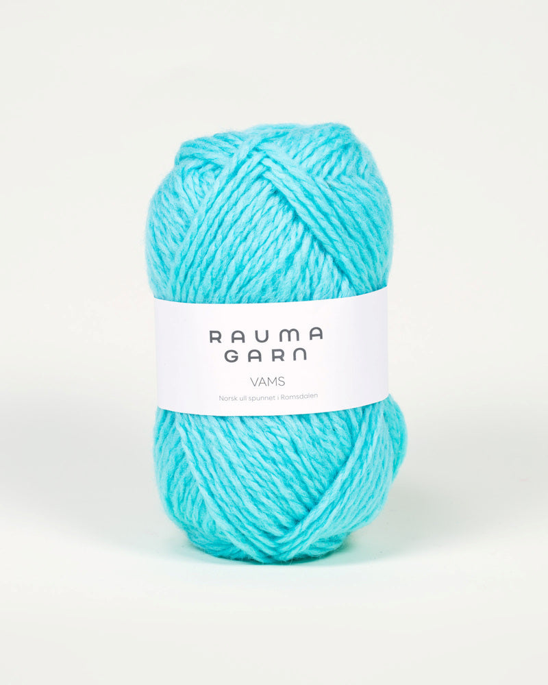 V69 Lys Turkis -	Vams Pt3 - Rauma Garn - Garntopia