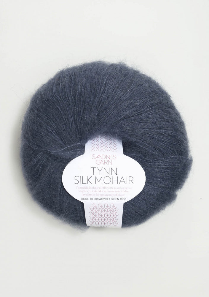 6081 Dyp blå -	Tynn Silk Mohair - Sandnes garn - Garntopia