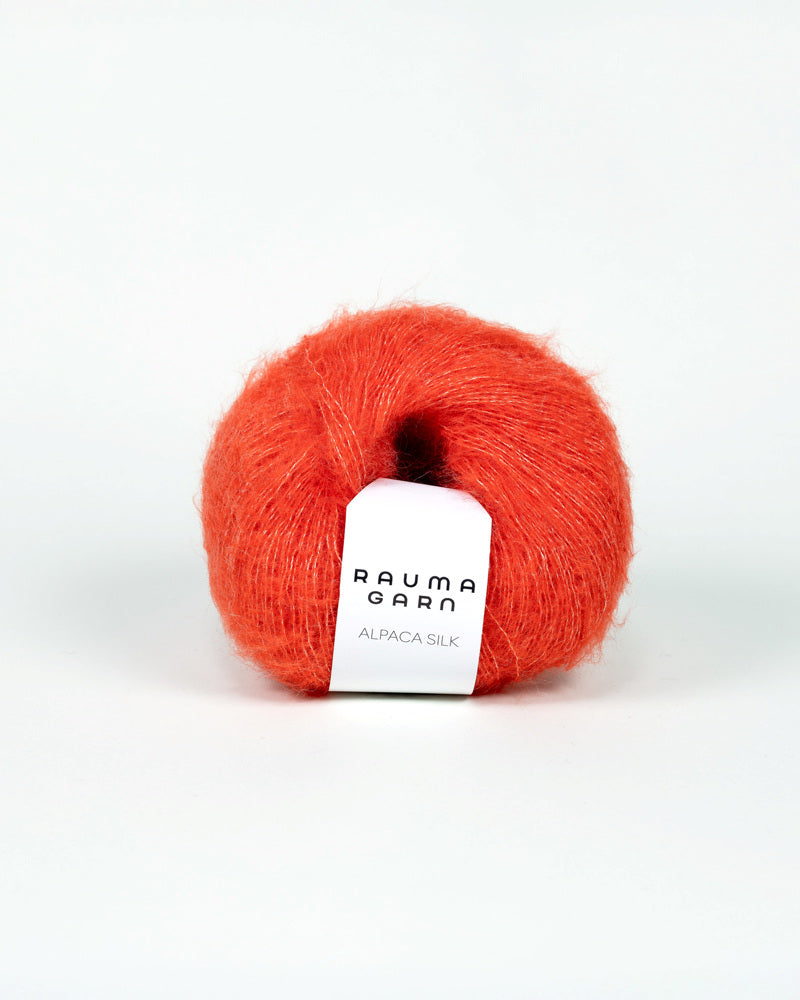 1354 Oransje -	Alpaca Silk - Rauma Garn - Garntopia