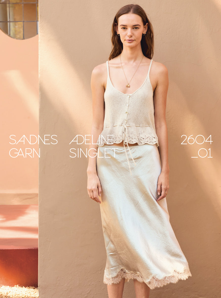 2604 - Sommerstrikk - NR 1 Adeline Singlet - Sandnes garn - Garntopia