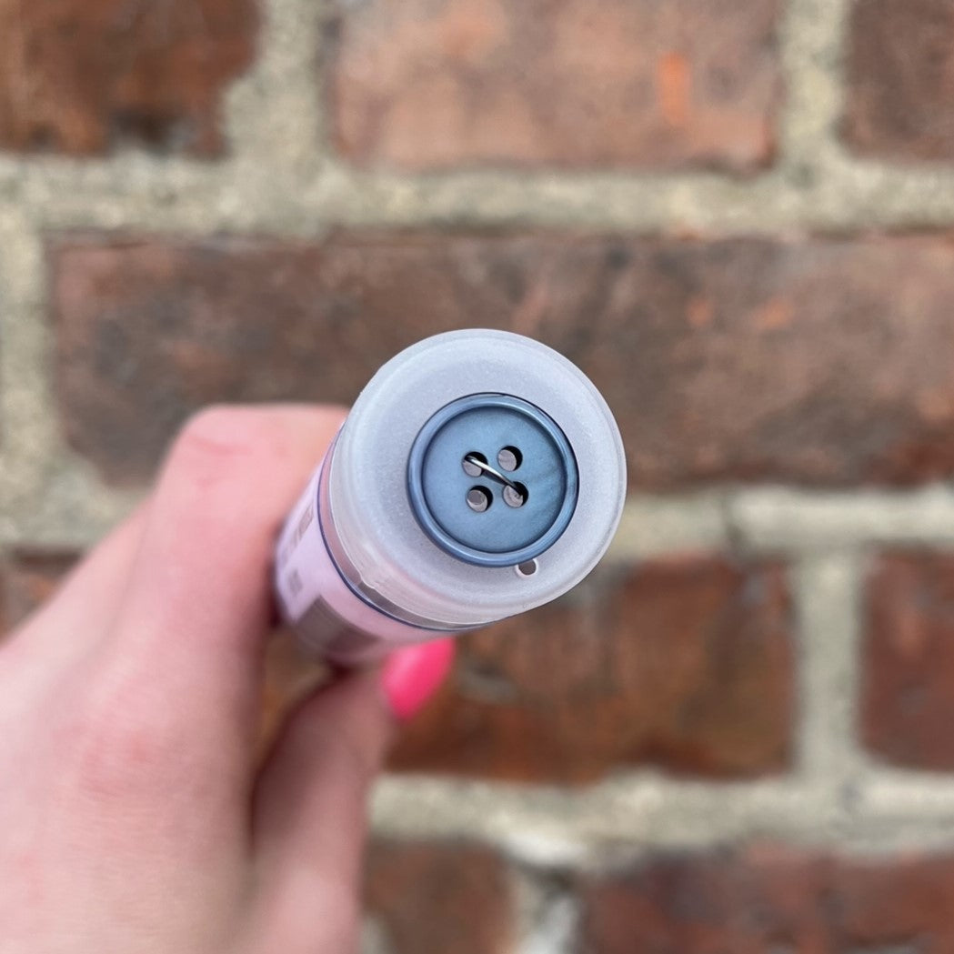 Plastknapp med kant - Mørkeblå - 15 mm - Villy Jensen - Garntopia