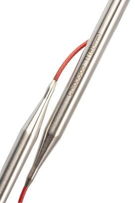 Red Lace Circular Needle 40 cm - 6 mm