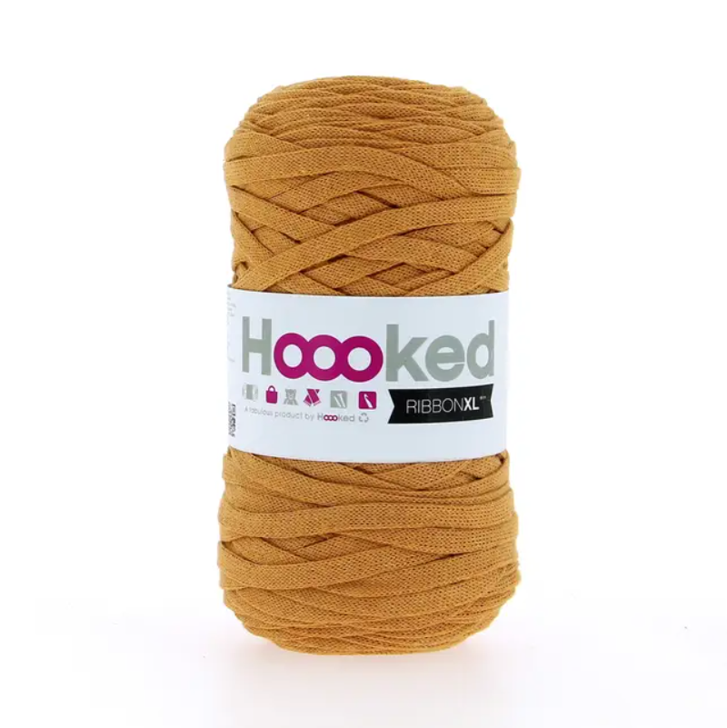 Harvest Ocre -	Ribbon XL Solid - Hoooked Yarn - Garntopia