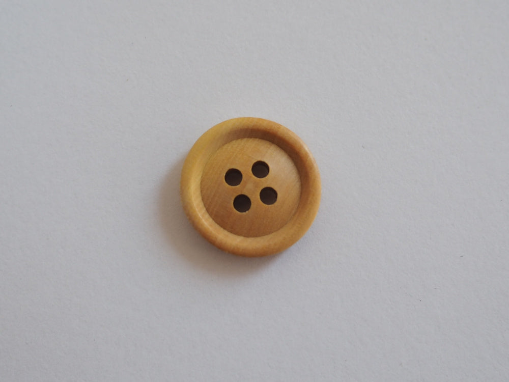 Treknapp, med kant - 15 mm - Hjelmtvedt - Garntopia