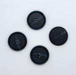Knapp, Blå/Sort - Resin - 30 mm