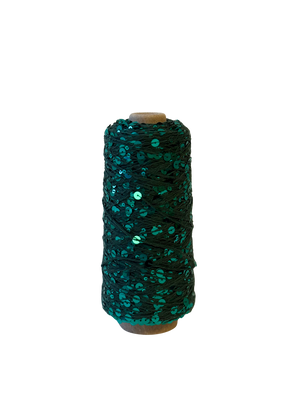 Smaragd Olive - Paillettengarn 200gr