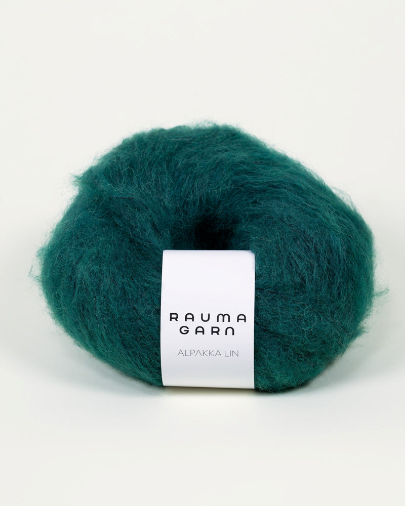 2385 - Smaragdgrønn -	Alpakka Lin - Rauma Garn - Garntopia