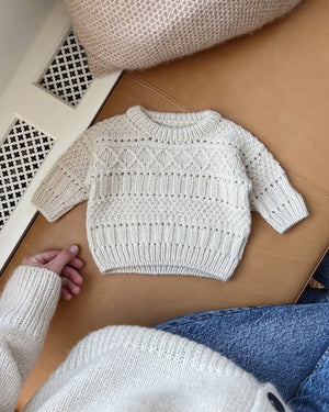 Ingrid Sweater Baby - Papir - PetiteKnit - Garntopia