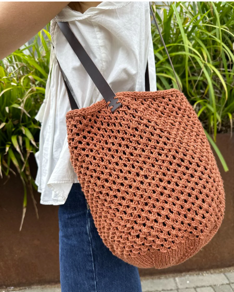 LÆRSTROPPER TIL FRENCH MARKET BAG - MØRKEBRUN - PetiteKnit - Garntopia