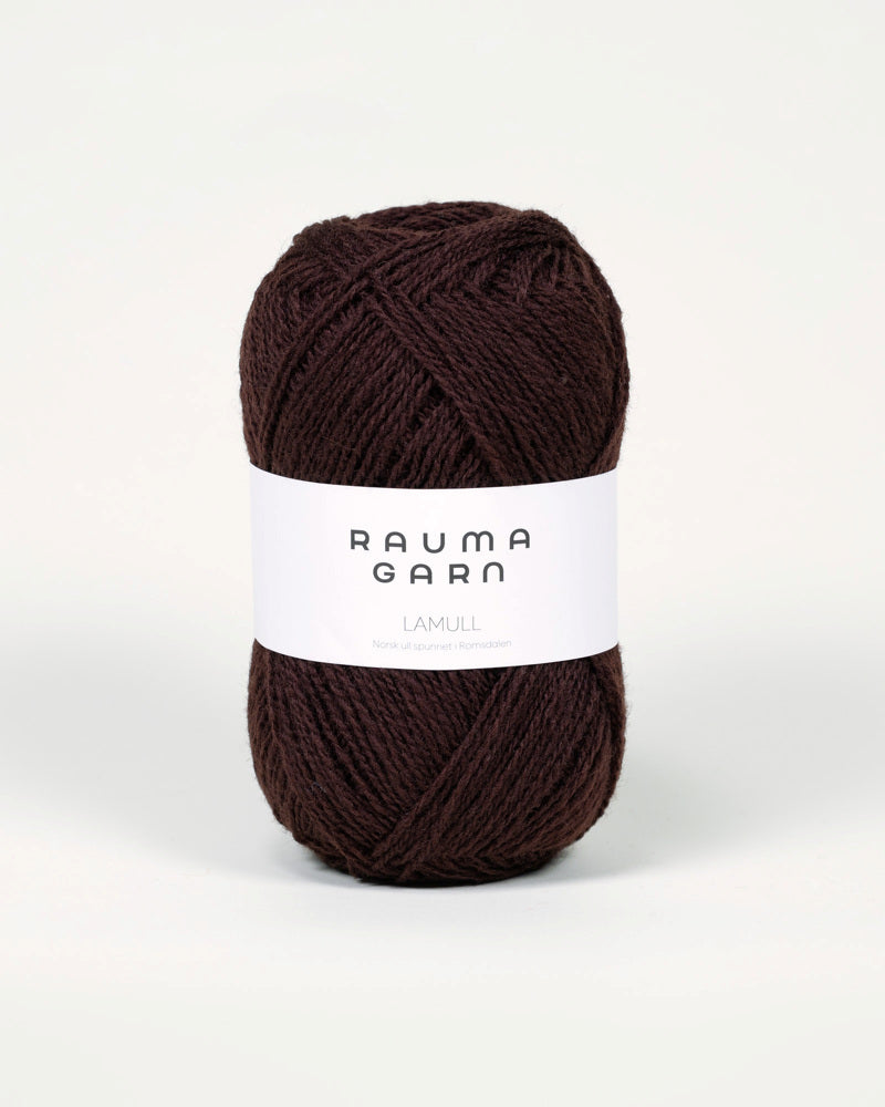 L422 Mørk brun -	Lamullgarn - Rauma Garn - Garntopia