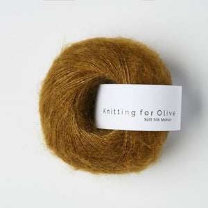Okkerbrun -	Soft Silk Mohair
