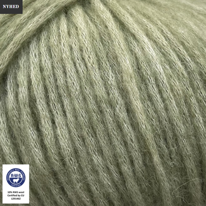 7902 Støvet Grøn -	Snefnug - CaMaRose - Garntopia