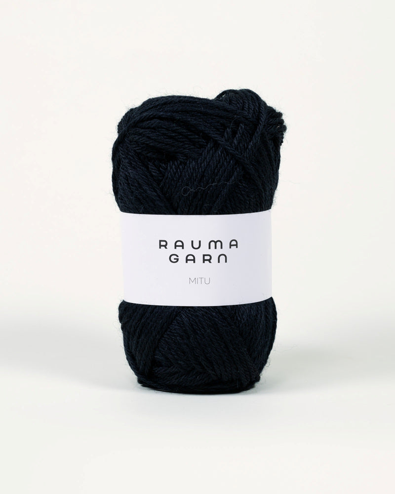 SFN50 Svart -	Mitu - Rauma Garn - Garntopia
