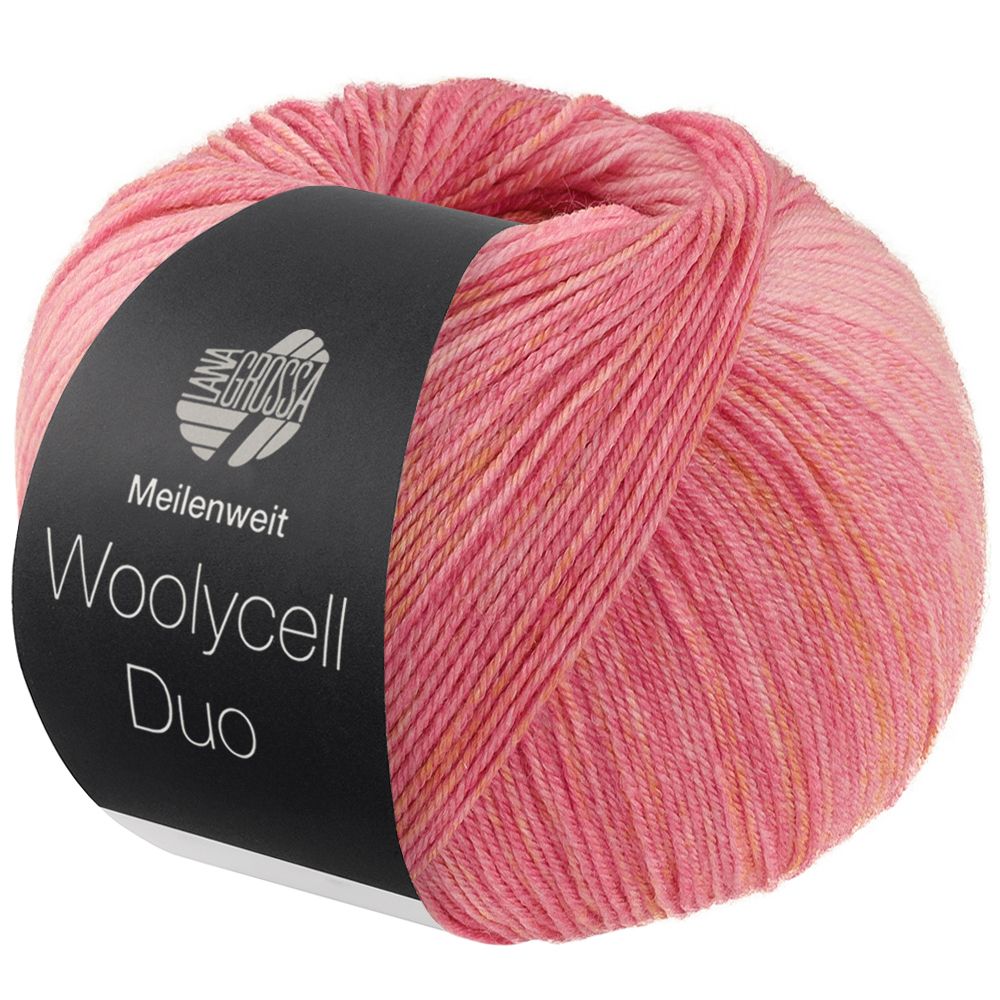 01 Pink/Cerise/Orange - Woolycell Duo - Lana Grossa - Garntopia