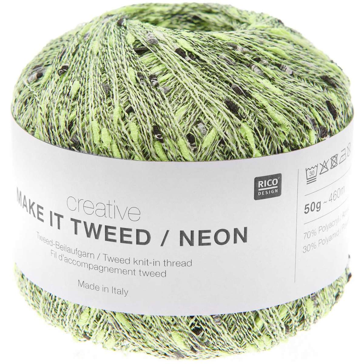 Make It Tweed / Neon - 001 Neon Grønn - Rico Creative - Garntopia