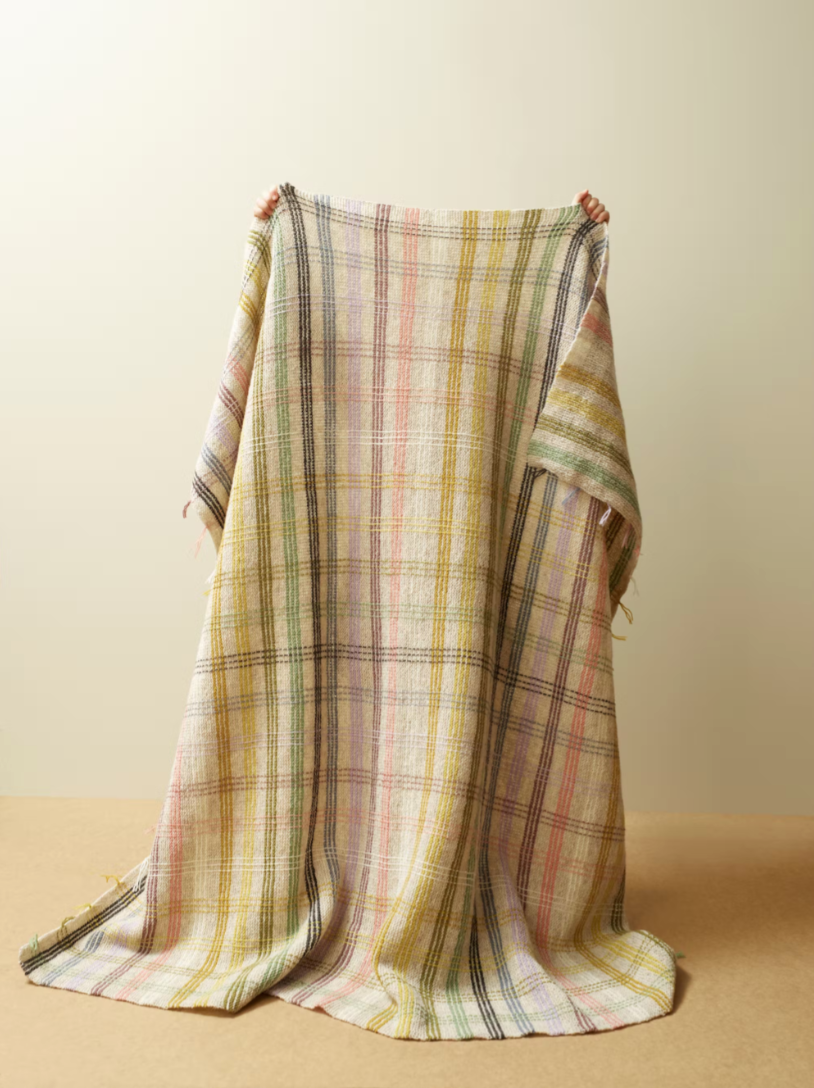 Aftenstrikk pledd - garnpakke - Rauma Garn - Garntopia