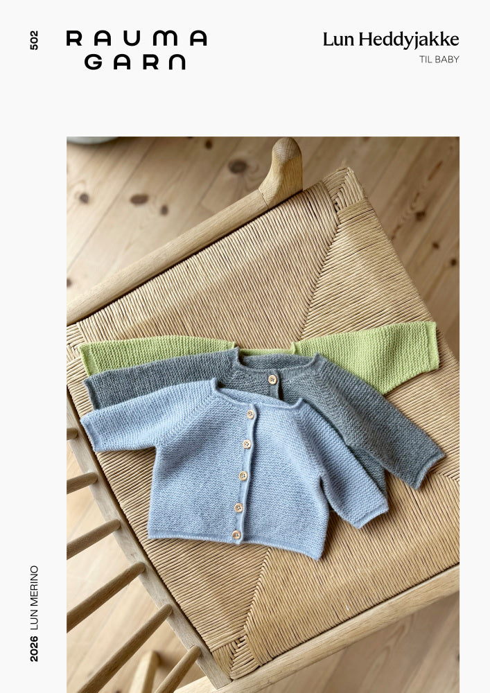 502 Lun Heddyjakke - papiroppskrift - Rauma Garn - Garntopia