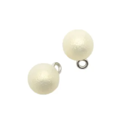 Knapp perle, krem- 12,5 mm KN743 - Kort & Godt - Garntopia