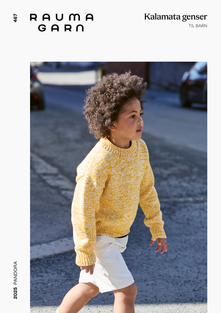 467 Kalamata genser - papiroppskrift - Rauma Garn - Garntopia