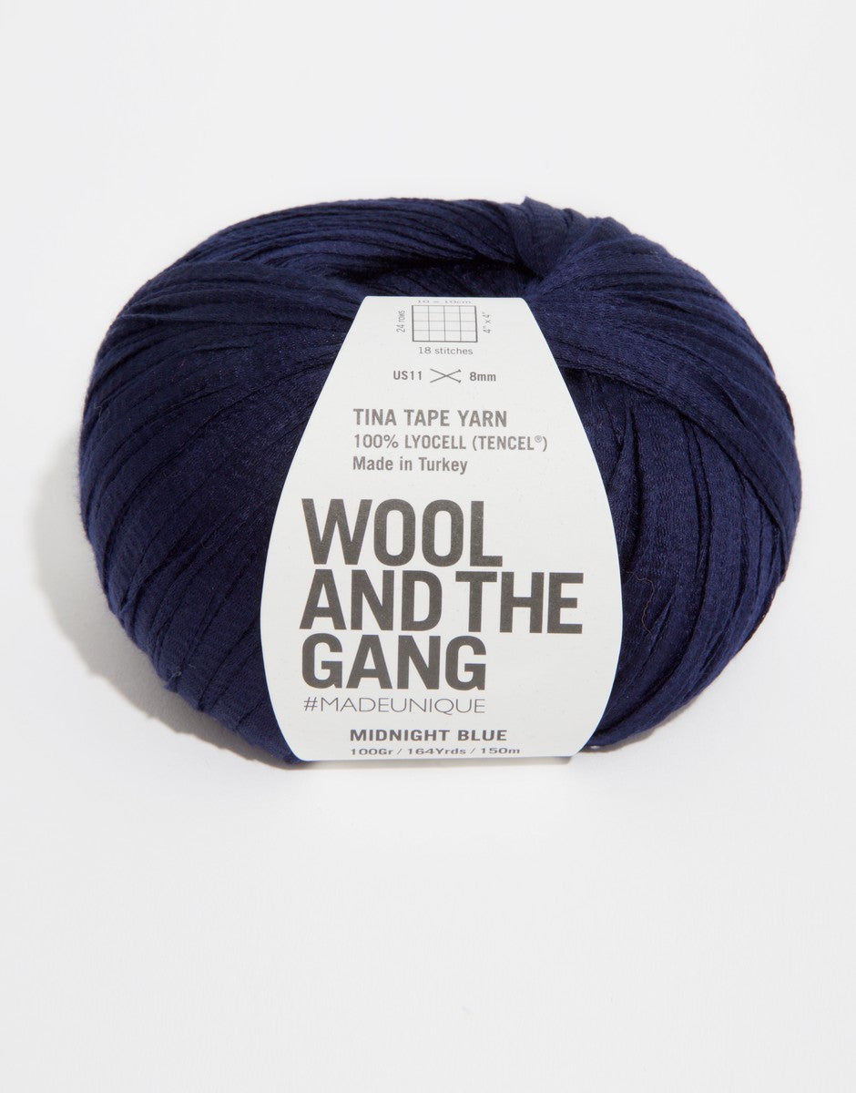 Midnight Blue - Tina Tape - Wool and the gang - Garntopia