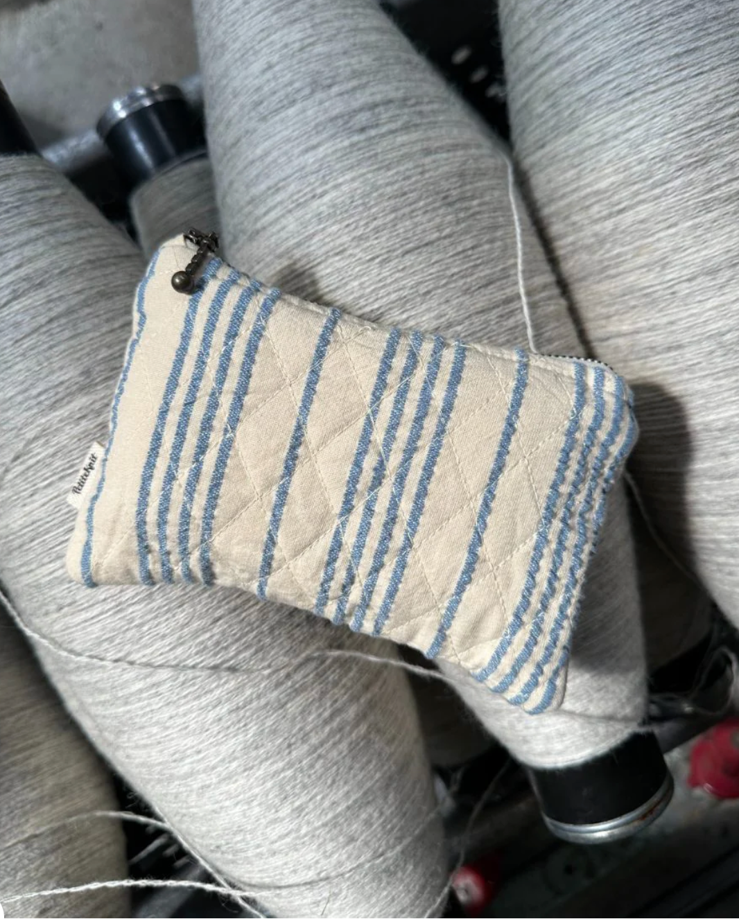 Knitter´s Tool Purse - Striped Seersucker - PetiteKnit - Garntopia
