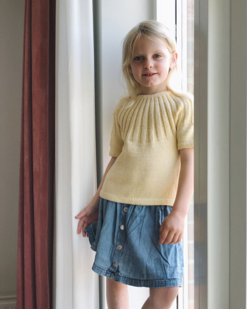 Sunday Tee Junior - Papir - PetiteKnit - Garntopia