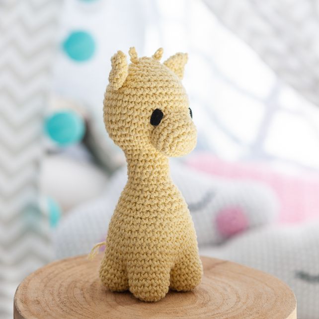 DIY Giraffe Ziggy Popcorn Heklekit - Hoooked Yarn - Hoooked Yarn - Garntopia